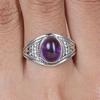 Amethyst Gemstone Ring, Bohemian Ring, Handmade Ring, Designer Ring, Silver Charm Jewelry, Birthstone Ring, Boho Ring, 925 Silver Ring
