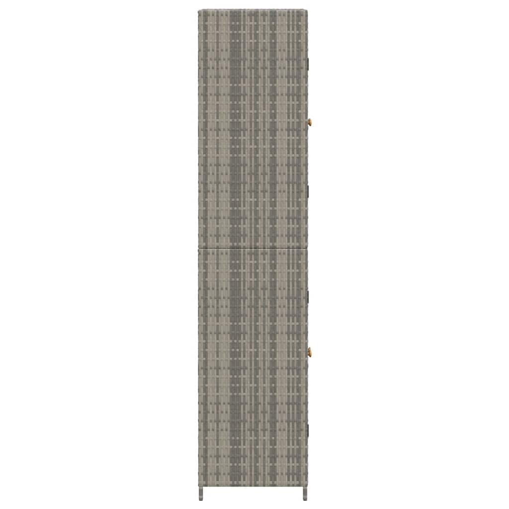 Vidaxl Szafka Ogrodowa, Szara, 59X40X180 Cm, Rattan Pe