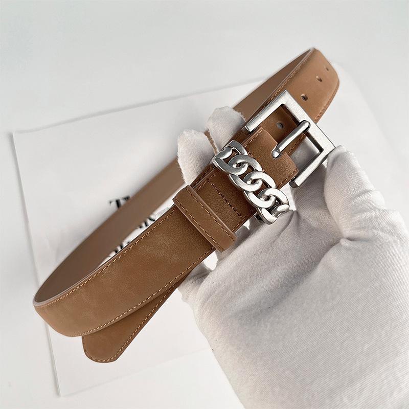 Бархатный матовый кожаный женский ремень из коровьей кожи для женщин, женский ремень с повседневными брюками, джинсами, женским ремнем