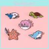 Unique Ocean Animal Series Brooches Featuring Stylish Starfish Pufferfish Turtle And Whale Designs