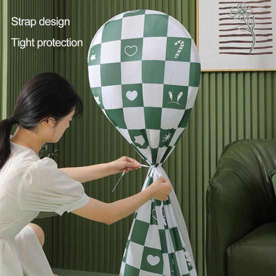 Чехол для напольного вентилятора, моющийся и многоразовый, длинный/короткий, защитный чехол для электрического вентилятора, влагонепроницаемый, пылезащитный, мягкий, с принтом PEVA, чехол для