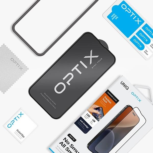 Uniq Optix Matte Tempered Glass For iPhone 15 Plus / 14 Pro Max With Applicator
