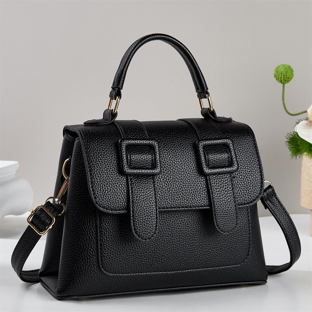 Small Square Pu Handbag With Multiple Inner Compartments For Everyday Use