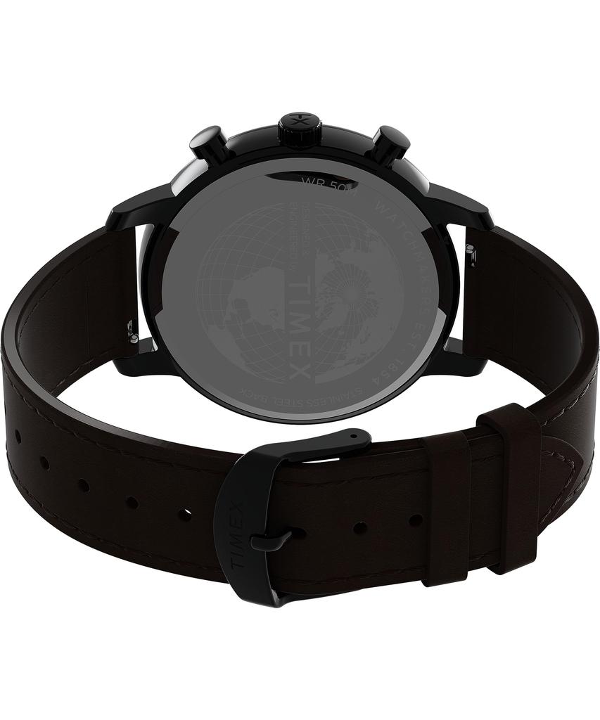 Часы Timex Men's Chicago Day-Date 45 мм, коричневые/черные/черные. , Часы Chicago, один размер, 45 мм.