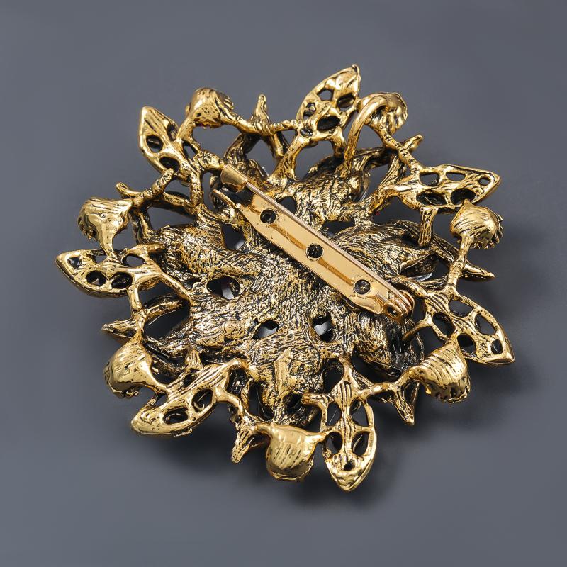 1 шт. Элегантная лацканная брошь-цветок Преувеличенная Модная Ретро Яркая Цветная Хрустальная Стеклянная Брошь Заколка Женские Большие Аксессуары для Пальто