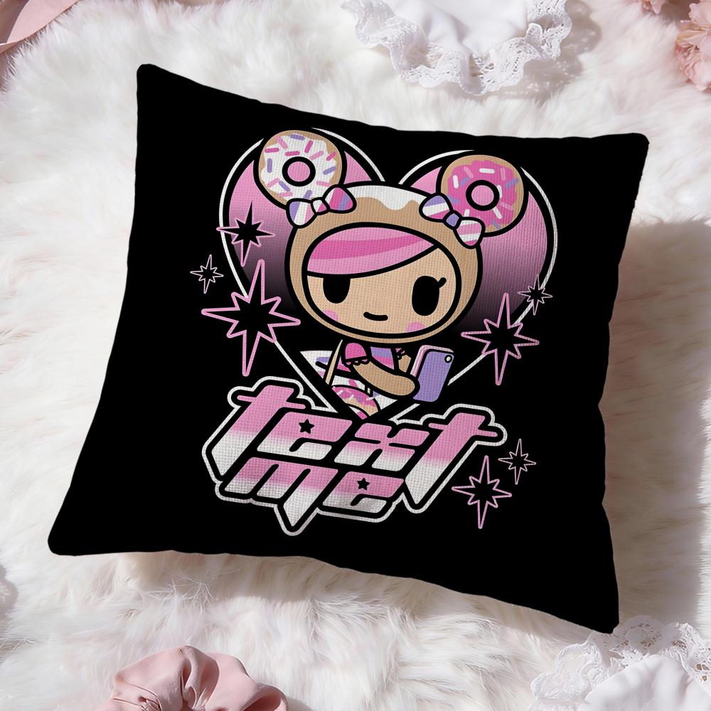 Горячая аниме-подушка Tokidoki Чехол для подушки Премиум-комфорт Двусторонний чехол для подушки - Дизайн "Два в одном" для любой комнаты и салона автомобиля