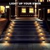 Теплый белый светодиодный солнечный светильник для лестницы, уличные садовые фонари, водонепроницаемый светильник для балкона, украшение для патио, лестницы, ограждения, светильник