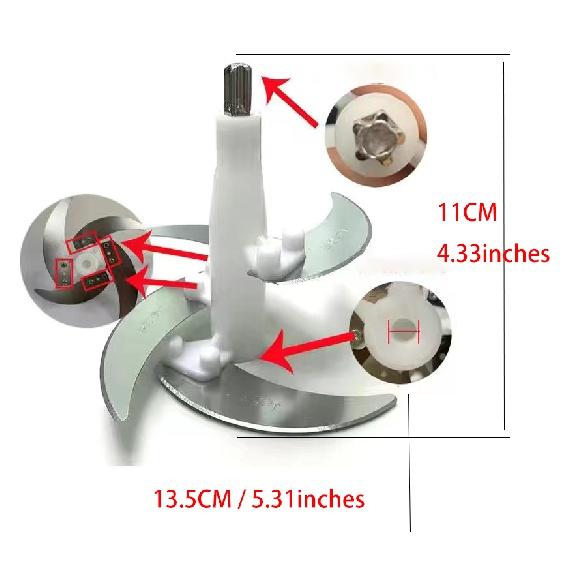 Универсальное лезвие, 20 различных размеров, электрическая мясорубка, лезвие, емкость 2–6 л, держатель ножа для миксера, одно лезвие