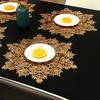 Non Slip Placemat Table Mat Decorative Christmas Snowflake Cup Coaster Non Slip Hollow Out Design for Table Mat