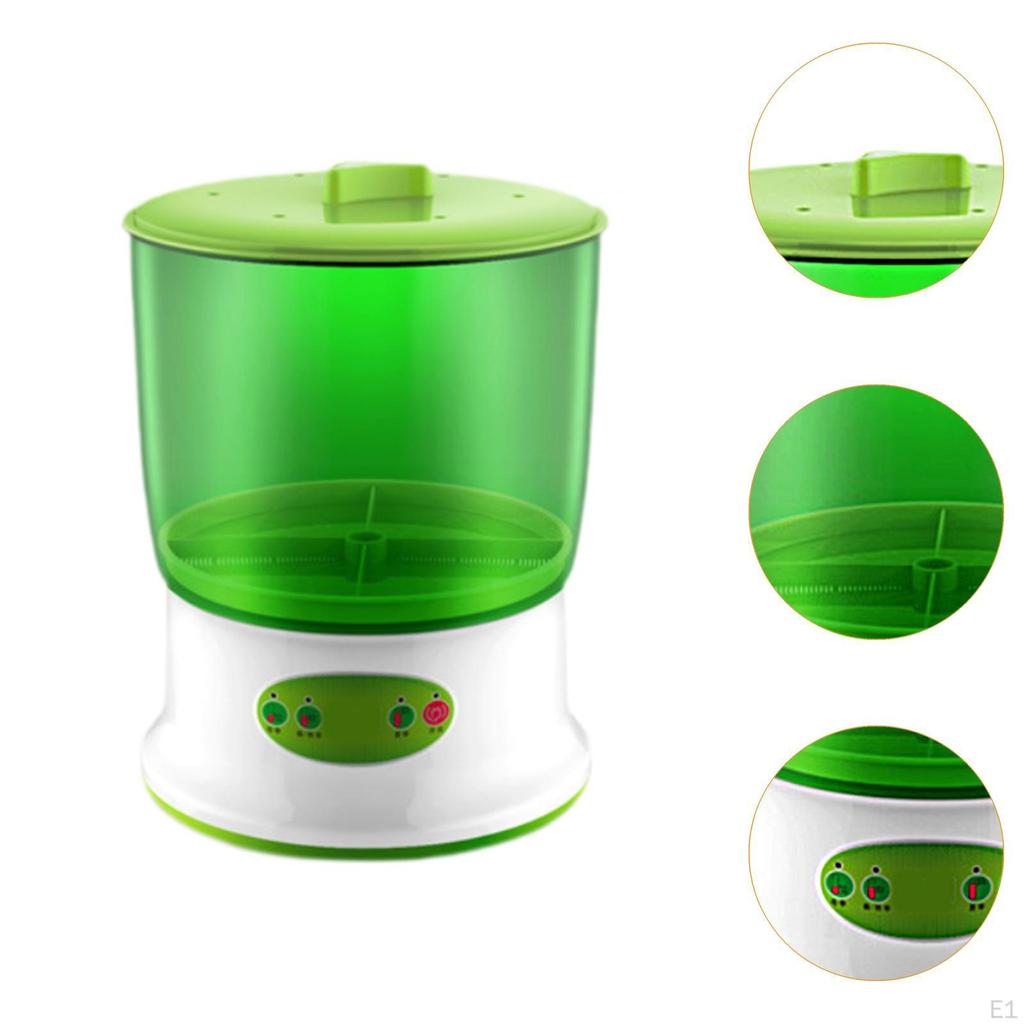 Seed Sprouter Household Hydroponic Germination Bean Sprouts Machine EU Plug Double Layers