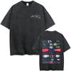 Rapper The Weeknd Album Cover Washed Vintage Tshirt Men Women Hip Hop Rap Pop Music Short Sleeve T Shirts Harajuku Streetwear
