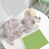 Платье для домашних животных Очень мягкий цветочный узор Красивый безворсовый удобный декоративный хлопковый цветок