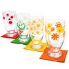 Adelia Retro with Tumbler Stand 335ml Set of 4 4 Dyed Coaster Set Made In Japan (assorted Patterns) +