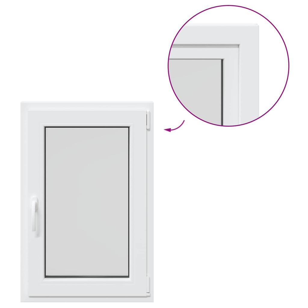 Basement Window RISOR 60 x 100 cm PVC and Glass White