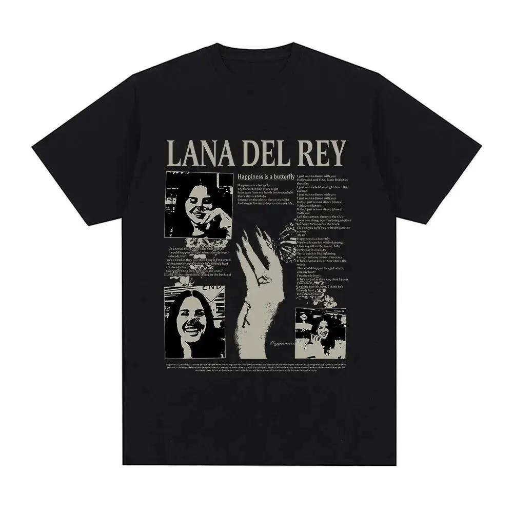 Singer Lana Del Rey Print T Shirt Women Fashion Hip Hop men's tshirts Streetwear Harajuku Short Sleeve T-Shirt Unisex summer tee