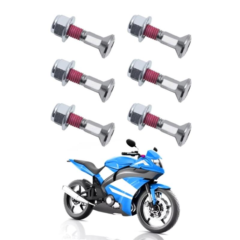 6 шт., болты звездочки для мотокросса, набор стопорных фланцевых гаек, винты для цепи M8x30, универсальные заглушки, совместимые с велосипедами для бездорожья