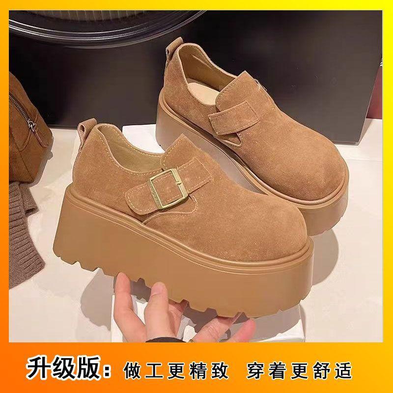 2025 новая осень и зима платформа Boken маленький рост человека обувь Boken женские универсальные туфли-лоферы с большой головой, уродливые и милые