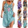Женское повседневное пляжное платье в стиле бохо с цветочным принтом, милое струящееся платье-майка без рукавов