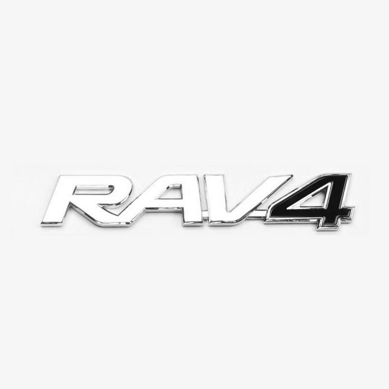 1PCS ABS Car Body Trunk Emblem Sticker Rav4 LOGO For RAV4 SUV Badge Auto Rear Letter Decal Exterior Accessories