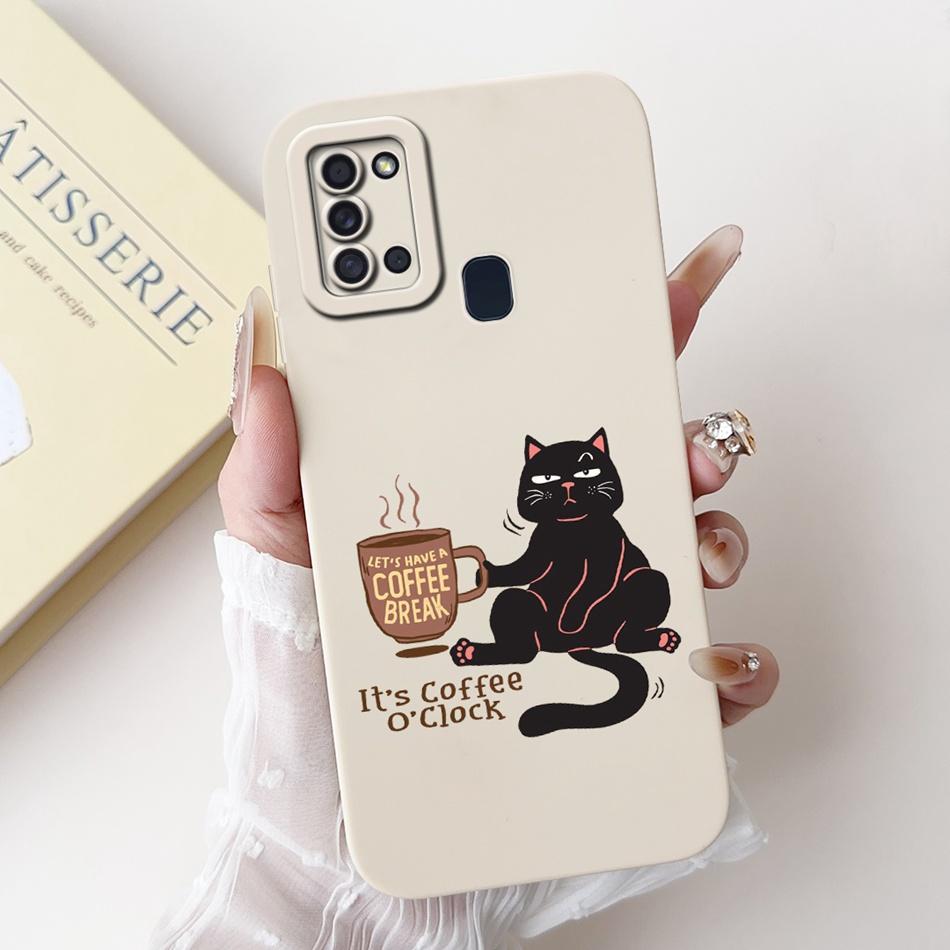 For Samsung Galaxy A21s Case Samsung A21S A 21S SM-A217F Elegant Printing Soft Silicone Camera Protective Shockproof Phone Cases