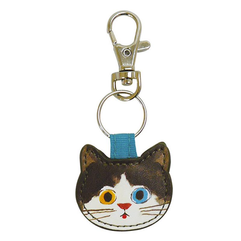 1PC Japanese Cute Cartoon Pendant Kitty Series Keychain Leather Keyring Metal Decorative Bag