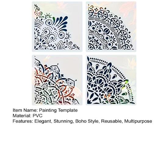 Декоративный трафарет для рисования на стене, шаблоны, многоразовый пластиковый трафарет для рисования для футболки, дерева, сумки-тоут, DIY поделок, богемный домашний декор