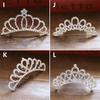 1PC Diadem With Comb Rhinestone Crown Hair Jewelry Pearl Headbands Girls Fashion Princess