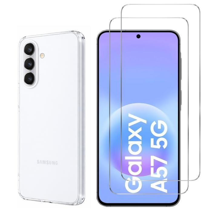 Coque pour Samsung Galaxy A57 5G et 2 Verres Trempé Film Protection Ecran Phonillico®