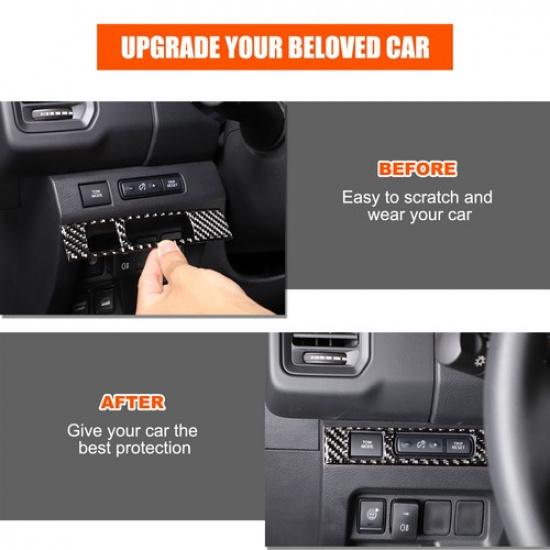 Soft Carbon Fiber Headlight Switch Panel Trim For Nissan Frontier D41 2024+