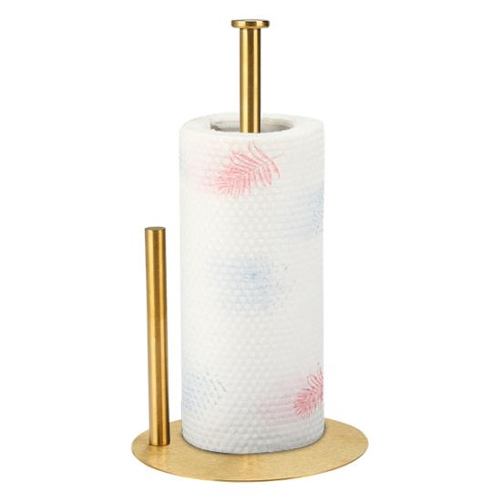 Vertical Tissue Holder Paper Towel Stand with Anti-Slip Weighted Base Kitchen Countertop Freestanding Paper Towel Rack