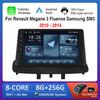 9'' для Renault Megane 3 Fluence Samsung SM3 2010 - 2014 Android OS Car Radio Multimedia Video Player 4G GPS Navi WiFi HD Screen