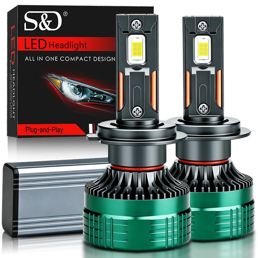 2 шт. Светодиодные лампы для фар H7 H4 6000K H1 H8 H11 LED 9005 HB3 9006 HB4 Автомобильная лампа Высокая мощность 140 Вт 50000 лм Canbus CSP Чипы Фара