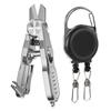 Ножницы для лески «Три в одном» с аксессуарами для tying tool, Ножницы для нахлыста, Ножницы для плетеной лески из нержавеющей стали