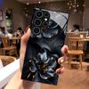 Черные цветы Чехол для телефона стеклянный чехол для телефона для Samsung Galaxy S26 22 23 24 25 PLUS S21 22 23 24 25 ULTRA