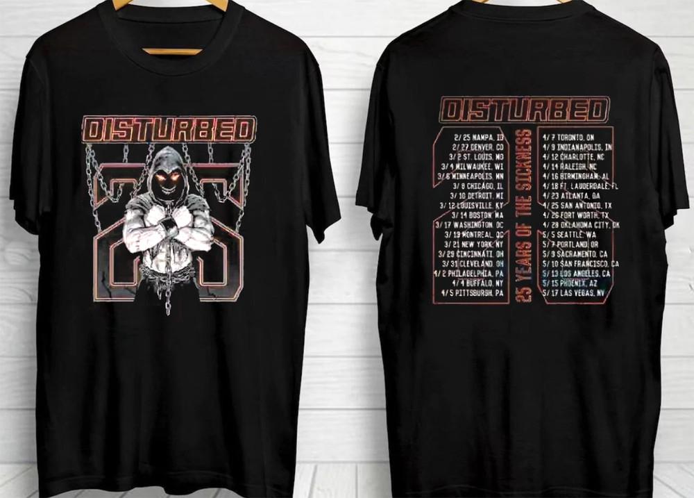 NEW Disturbed The Sickness Chains Tour Unisex Tshirt S5XL BT854 Unisex T-Shirt