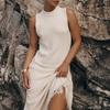 Knit Tassel Sleeveless Dress For Women Slim High Waist Casual Streetwear Ladies Knitwear Summer 2023 Holiday Beach Dress