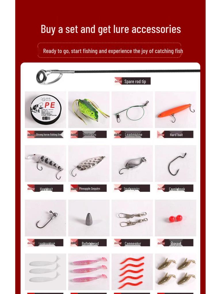 Портативный мини-телескопический спиннинг: Японский и корейский дизайн, Жесткий гладкий поплавок, Короткий кастинговый раздел E18