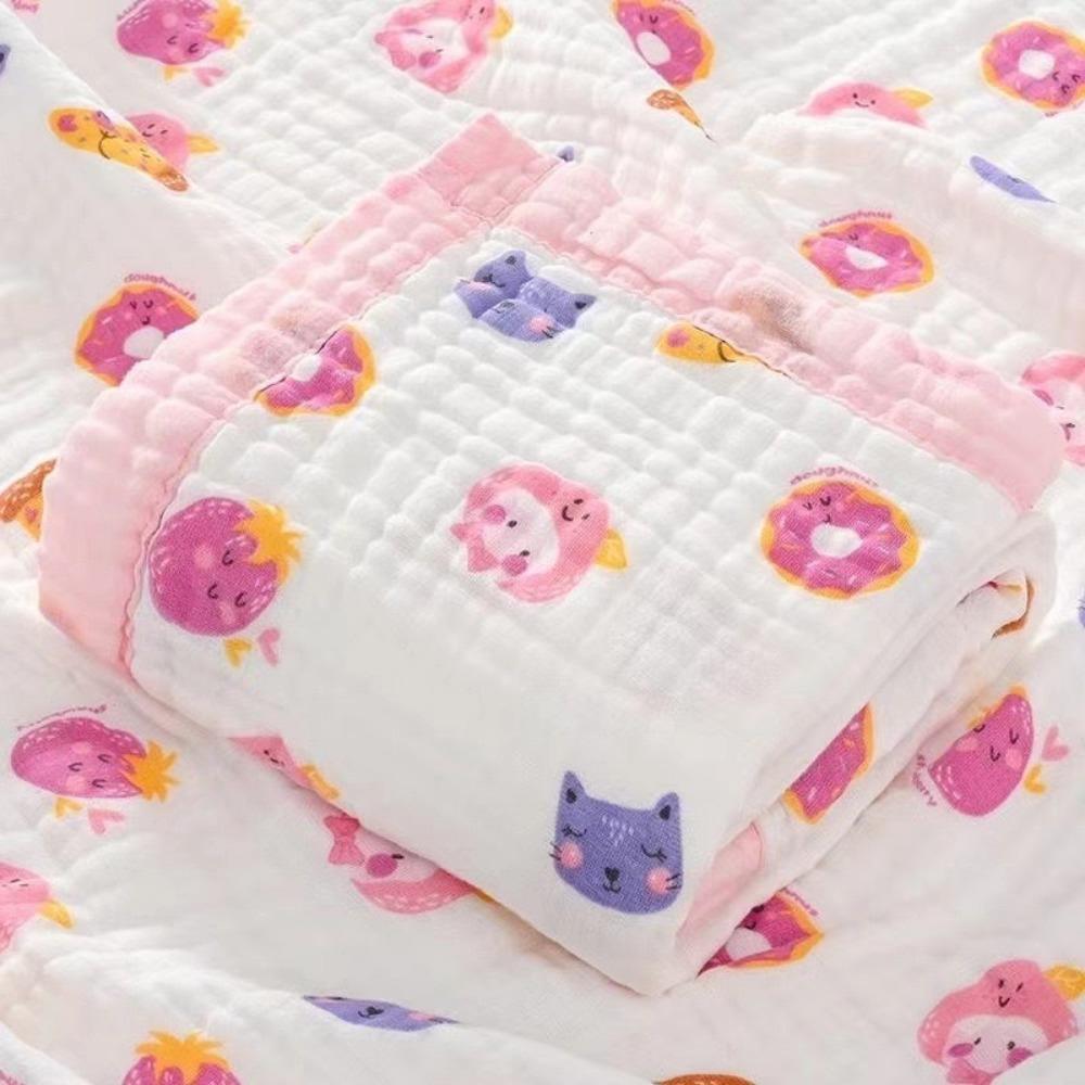 Baby Pure Cotton Class A Soft and Breathable Six-layer Integrated Children's Bath Towel Kindergarten Small Quilt