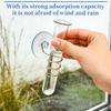 Outdoor Garden Creative Suction Cup Rain Gauge, Wall-mounted Personalized Flower-watering Plastic Container