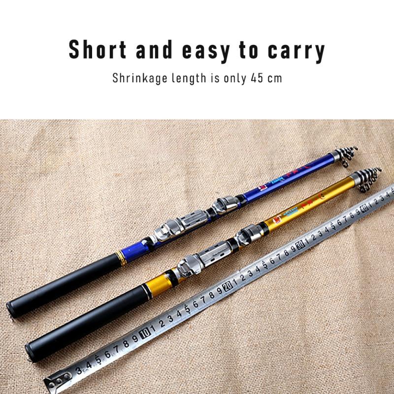 Телескопическая удочка, аксессуары для уличной рыбалки, аксессуары для ночной рыбалки, уличная рыба, 1,5–3 м, противоскользящая портативная удочка для рыболова