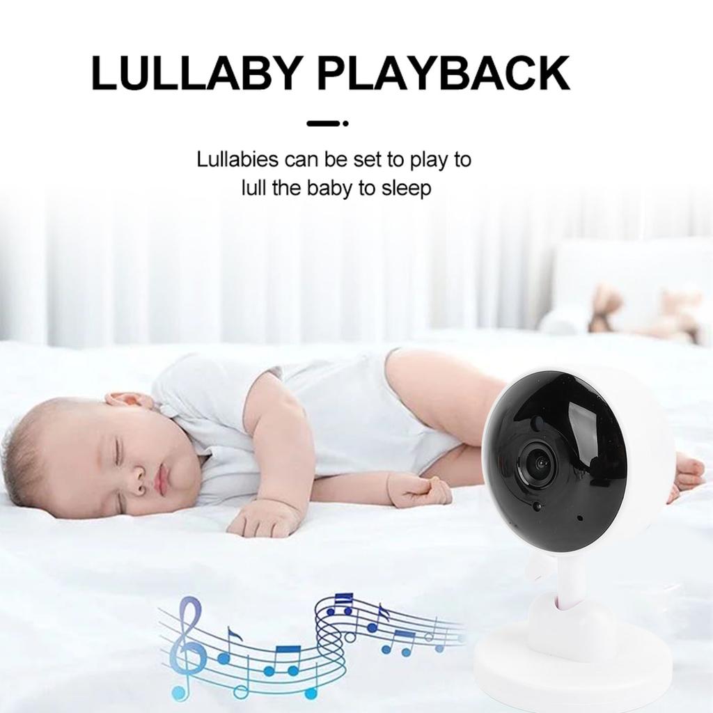 Комнатная камера безопасности Обнаружение звука дыхания младенца 2,8-дюймовый ЖК-дисплей Двусторонняя связь Камера для домашних животных для дома