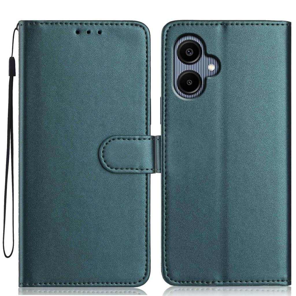 For Samsung Galaxy A07 4G/A06 4G/A06 5G Wallet Case with Strap/Multiple Card Slots Solid Color Leather Stand Phone Cover