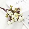 Artificial Fake Flower Mini Rose Tea Bud Simulation Rose Flower Pearl Bud for Living Room Flower