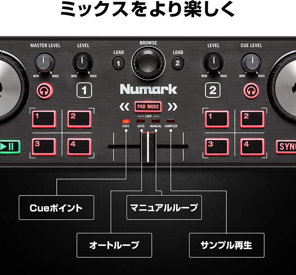 Numark Контроллер Numark DJ Портативное DJ-оборудование USB 2-дековое сенсорное колесо Компактный DJ-микшер Serato DJ Lite Аудиоинтерфейс Numark DJ2GO2 Touch