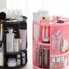 Органайзер для косметики, вместительный многоцелевой прозрачный вращающийся на 360 градусов органайзер для косметики
