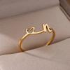 Популярное кольцо с английской буквой золото холодный ветер простая любовь титановая сталь женское кольцо регулируемое