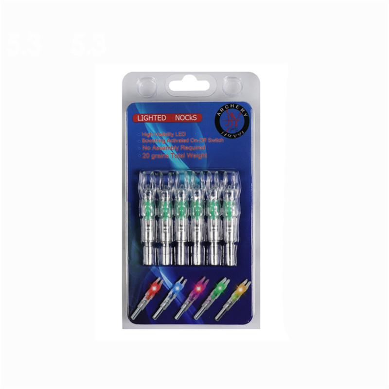 6шт светодиодные автоматические аксессуары для стрельбы из лука со светящимся носком для стрел для стрельбы из лука 6,2 мм