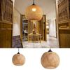 1Pc Ceiling Light Cover Retro Lampshade Pendant Home Decorative DIY Chandelier Hanging Bamboo Woven