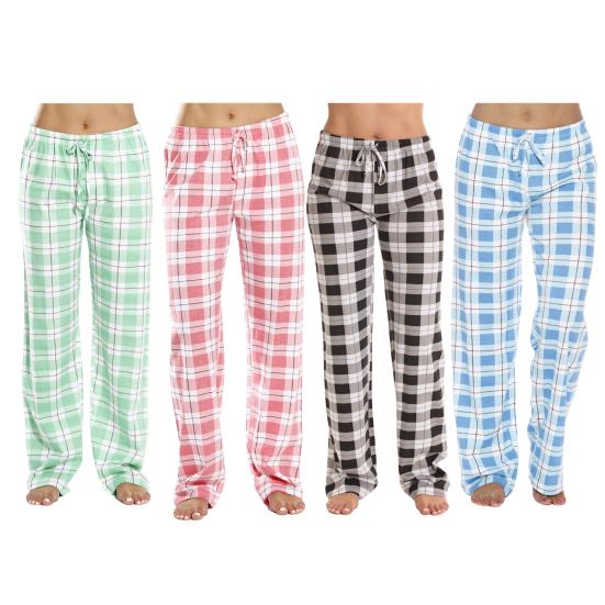 Женские длинные брюки с эластичной резинкой на талии, широкие повседневные брюки, спортивные клетчатые брюки, свободные домашние брюки