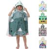 Princess Dinosaur Kids Hooded Bath Towel Microfiber Boys Girls Beach Towels Sea Surf Quick Dry Surf Poncho Bathrobe Child Anime